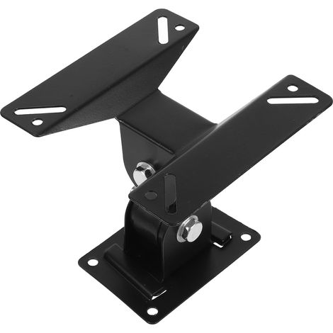Support Mural TV Réglable en Fer Noir, Fixation D’Angle Multi-Usage pour Écran 14-26 Pouces, pour Bureau et Étude (1/5)