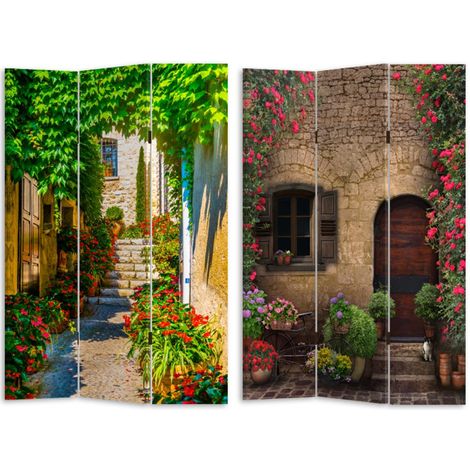 Paravento estampado de 3 paneles con flores 120,6x2,5xh180,6x2,5xh180 (1/4)