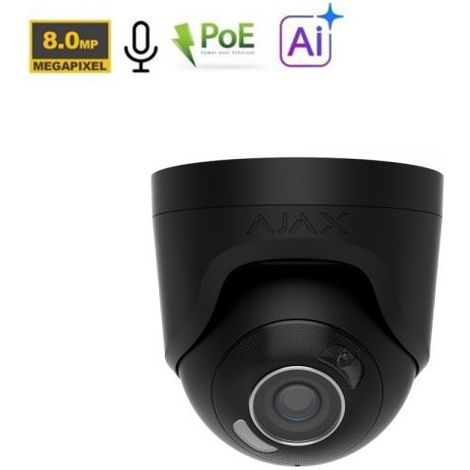 AJAX TURRETCAM HL 8MP 4MM AI POE BLACK - 126266