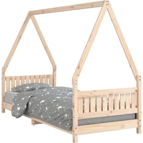 Lit simple Cadre de lit pour enfants 80x200 cm bois de pin massif (1/5)