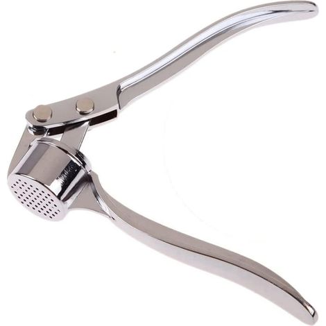Coupe-ail Garlic Press – Garlic Press pour ail et gingembre, maniable et facile à nettoyer, pas besoin de peler, extra solide et résistant – Alliage de zinc élégant (1/5)