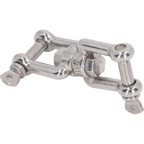 Manille à double mâchoire en acier inoxydable 304, résistante à la rouille, connecteur d'ancrage universel pour le levage de matériel, 6 mm / 0,2 po (1/5)