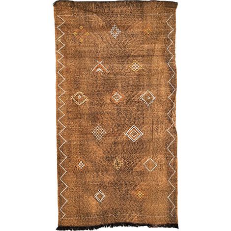 SABRA - Tapis Berbère en Soie de Cactus - Modèle A11 - Tapis Tissé à la Main Style Ethnique et Bohème - Décoration Artisanale Unique