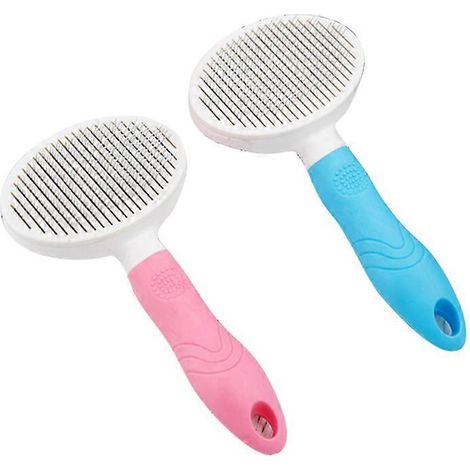 Brosse autonettoyante pour chiens et chats, poils longs et courts, élimine les poils morts et nettoie efficacement les poils de vos animaux. (1/5)