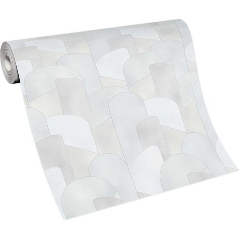 Papier peint uni gris clair chambre et bureau Tapisserie unicolore grise claire salon & couloir Papier peint intissé couleur claire (1/5)