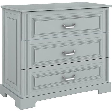 Kommode mit 3 Schubladen, Grau, 102cm (1/3)