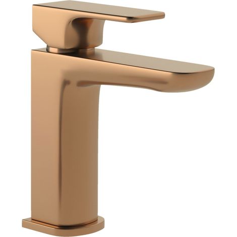 Signature Glide Cloakroom Mono Basin Mixer Tap Single Handle with Waste - Brushed Bronze (1/2)