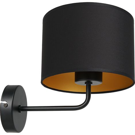 Applique murale noire abat-jour or Arden E27 Luminex