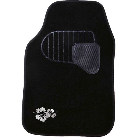 Tapis voiture moquette hibiscus 4pièces