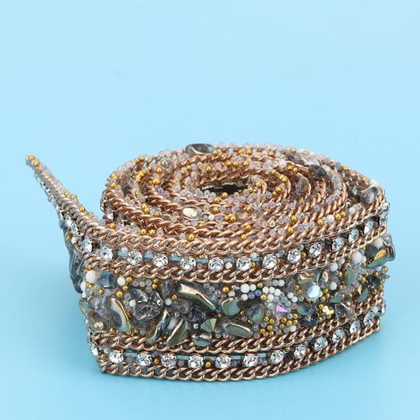 Bandes de strass en maille de 2,5 cm pour ceinture et tige de chaussure, accessoires de décoration. (1/2)
