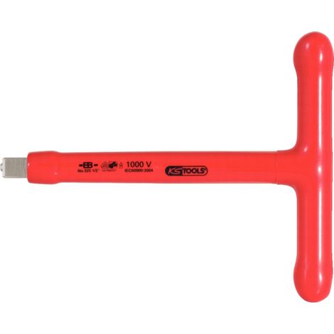 KS Tools 1/2" T-Griff-Aufsteckschlüssel mit Schutzisolierung und Schraubenarretierung, 200mm - 117.1205 (1/3)
