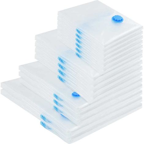 Sacs de rangement 15 pcs Transparent et Bleu 130 x 100 cm (1/5)