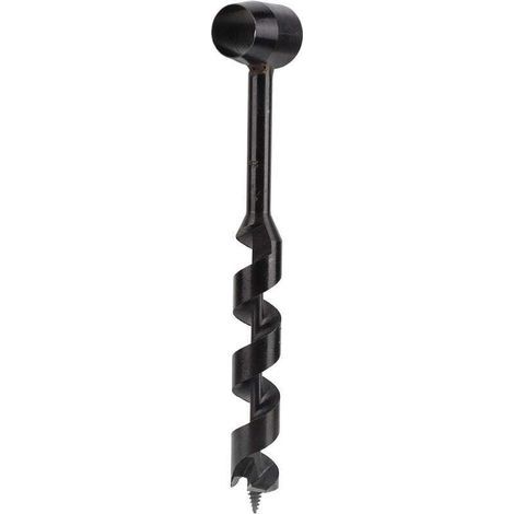 Perceuse à tarière manuelle noire haute dureté légère perceuse de survie portable pour le travail du bois sauvage 25-230mm/0.98-9.06in (1/4)