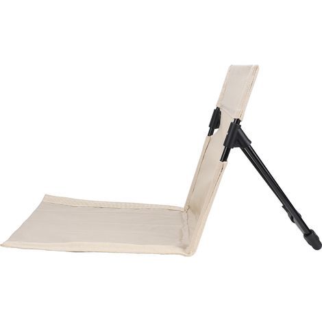 Beach chair with adjustable back support, foldable, portable, lightweight, breathable, for camping, outdoor fishing, khaki (1/5)