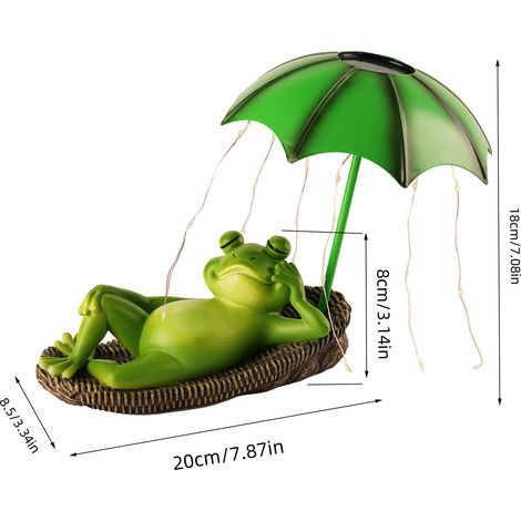 Grenouille Solaire Lampe Jardin, Statue de Grenouille, Decoration Jardin Exterieur Grenouille, Grenouille Résine avec LED Lampes Solaires, Grenouille en Résine (1/5)