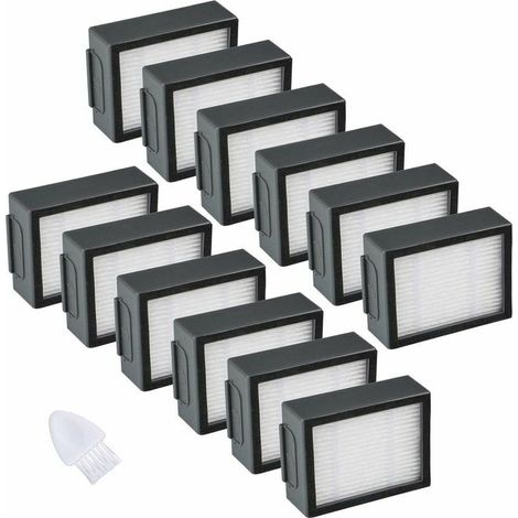 Lot de 12 filtres compatibles avec iRobot Roomba e/i Series Filtre de rechange haute performance - Accessoires pour aspirateur e5 e6 i3 i4 i6 i7 i7+ i8 i8+ (1/5)