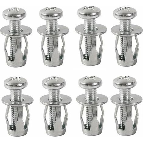 10 écrous métalliques M4 M5 M6 M8, à expansion en acier, pour cloisons creuses, revêtement fer