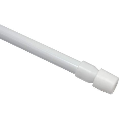 Gardinia Bastone per Tenda a Pressione, Estensibile, 2 Pezzi, Fissaggio Senza Trapano o Viti, Ø 8 mm, 60-90 cm, Bianco