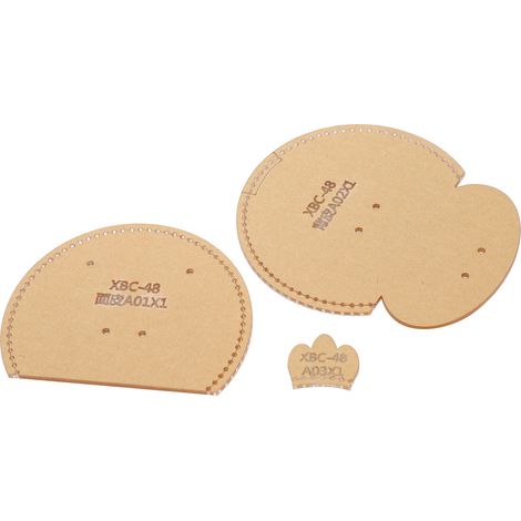 Gabarit Acrylique 3 Pièces pour Création de Portefeuille en Cuir DIY - Modèles de Sac à Pièces Artisanal