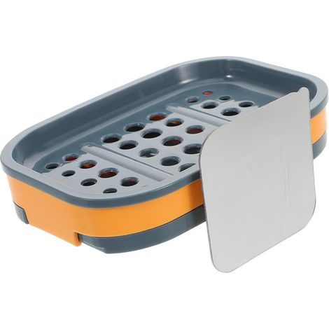 SECFOU Lot de 2 porte-savons douche avec ventouse murale . Fabriqué en plastique , il empêche le sav