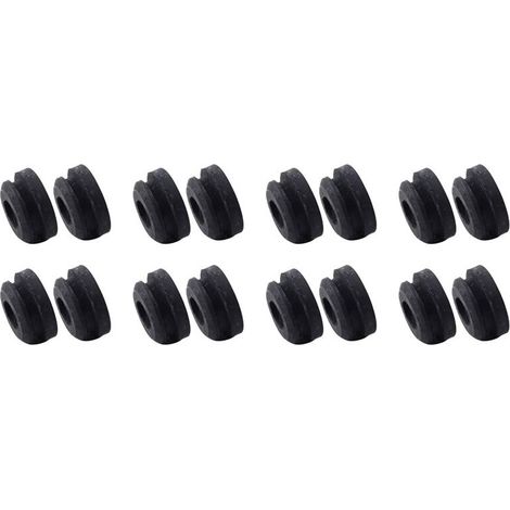 Kit de fixation supérieure d'isolation de radiateur en 16 pièces avec silentblocs en caoutchouc noir, compatible avec Honda Accord 74173-SJ4-000