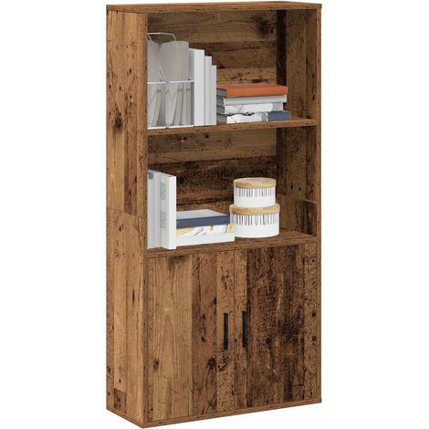 Bücherregal Altholz-Optik 60x24x120 cm Holzwerkstoff