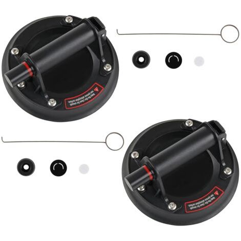 2 Pièces 8" Ventouse Vitre Professionnelle,Ventouse de Levage en Verre, Ventouse Carrelage,Capacité de Charge 200kg pour Transport et Déménagement de Vitre, Plaques, Carrelage (1/5)