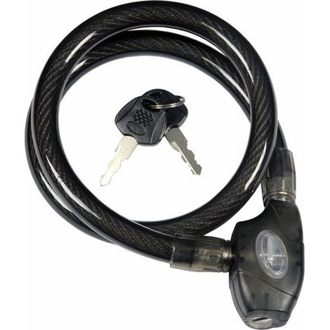 Lucchetto a Scatto per Bicicletta Cicli Motocicli Scooter Misura 80 cm 15 mm (1/2)