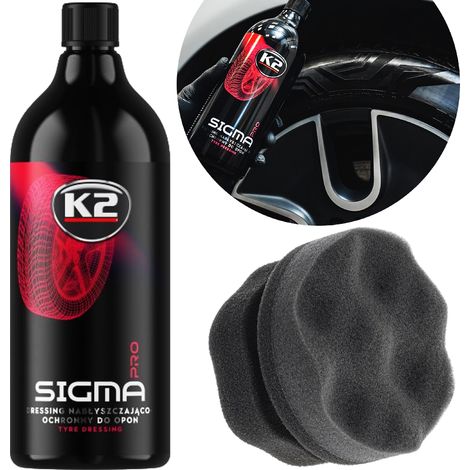 K2 Sigma Pro 1L + Schwammapplikator, Reifenglanzmittel (1/5)