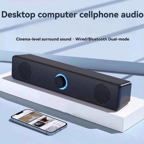 Barre de son PC USB, filaire/Bluetooth, pour TV/portable, système home cinéma (1/4)