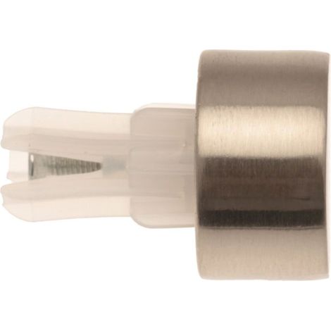 2 Embouts Bouchon - Chrome Mat - Diamètre 20 (1/4)