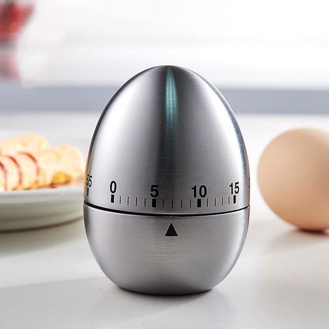 Egg Timer Stainless Steel Mechanical Kitchen Timer for Home