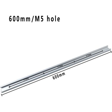 Alliage d'aluminium argenté 60 mm Modification à faire soi-même d'un rail de guidage pour scie circulaire électrique à table inversée, avec poignée de poussée et rail de guidage de type 30 (1/5)