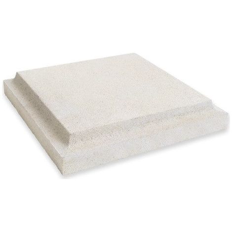 Cubrepilar doble plano de hormigón - remate con goterón antihumedad - Talla 40 - Unidad - Blanco