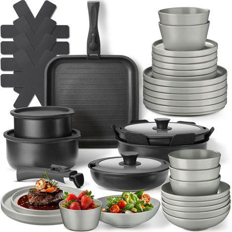 Ensemble de vaisselle pour 6 personnes avec kit cuisine