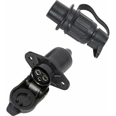 Prise Remorque Et Prise Pour Remorque 3 Broches, Prise 12V Etanche Remorque 3 Broches Femel Ma, Prise pour Attelage 3 Broches Convient Remorque Camion RV Voiture Tracteur Agrico Véhicu,de (1/5)