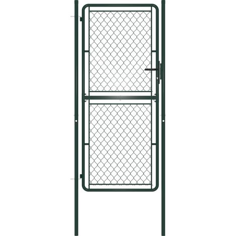 Portillon Acier 100 x 200 cm Vert (1/4)