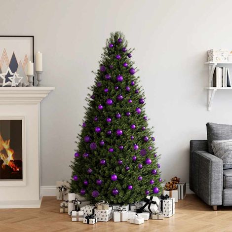 100 Piece Christmas Ball Set Purple vidaXL (1/5)