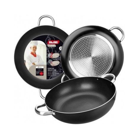 Ibili Sartén Profunda Plateada 40 cm Aluminio Ergonómica