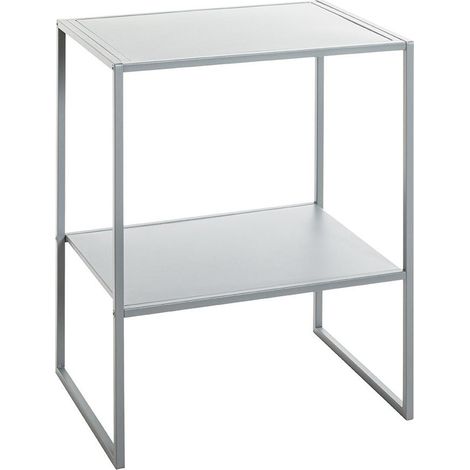 Table d'Appoint Avec Étagère "Rivoli" 60cm Gris (1/3)