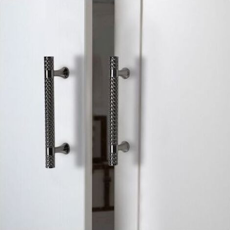 Poignée de meuble noire, espacement des trous de 128 mm, poignée de cuisine en alliage de zinc, poignée d'armoire de chambre, 2 pièces (1/4)