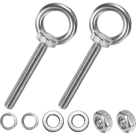 2-Sets Boulon à Oeil En Acier Inoxydable M10x78mm Boulon à Oeil (1/5)
