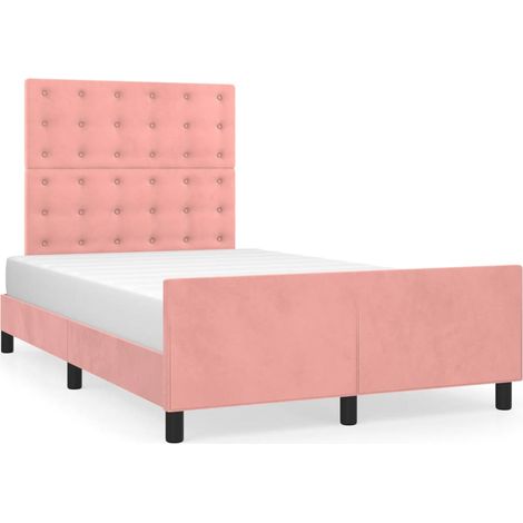 Maison Exclusive - Giroletto con Testiera Rosa 120x200 cm in Velluto