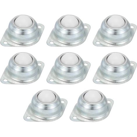 Ensemble de roulettes pour meubles - Argenté - Mini roulements à billes - Déplacement de meubles - Adaptées au dessous des meubles - Roulettes pivotantes (1/5)