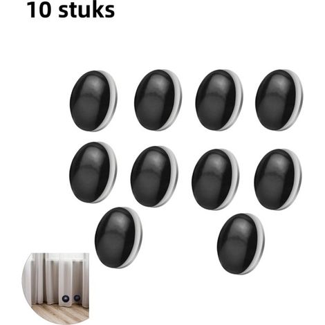 Lot de 10 poids magnétiques pour rideaux – Aimants puissants pour rideaux, rideaux de douche, nappes et utilisation intérieure ou extérieure – Noir (1/5)