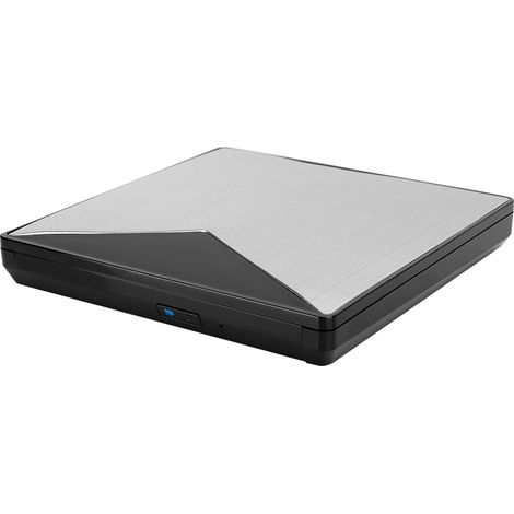 Lecteur DVD externe en alliage d'aluminium USB 3.0 pour ordinateur portable ou de bureau. Interface USB portable. (1/5)