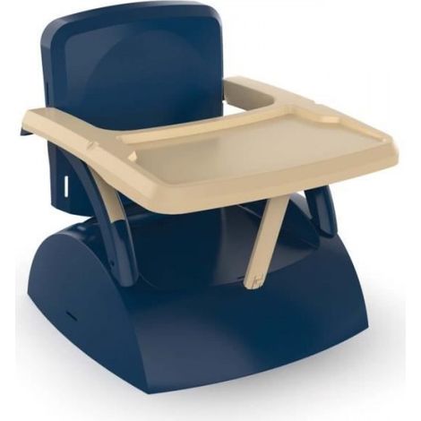 Rehausseur  de chaise enfant 2 en 1 THERMOBABY YEEHOP - Harnais sécurité 3 points - Tablette amovible - Bleu océan