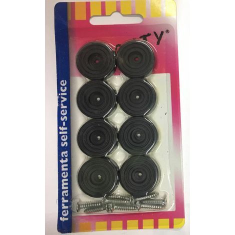 Sottosedia diametro 25 mm - nero - blister 8 pezzi conf. da 12 cf (1/3)