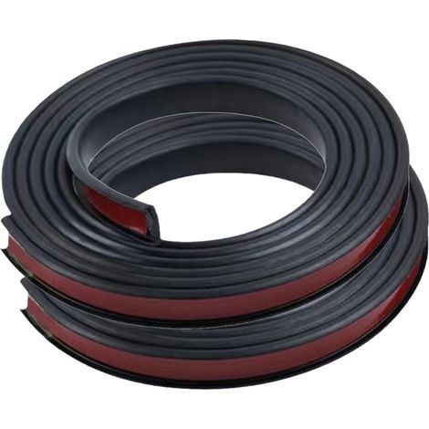 2 m schwarzes, U-förmiges 25 mm Melamin-Kantenband mit Selbstklebefunktion, kein Heißkleben erforderlich, Eichenholz-Kantenleiste für Arbeitsplatten, weiche TPE-Kantenabdeckung aus Gummibaumholzfurnie (1/5)