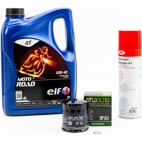 Kit Entretien Vidange Standard pour HONDA XL 1000 V Varadero de 1999 à 2006 - ELF  MOTO 4 ROAD 10w40 4L